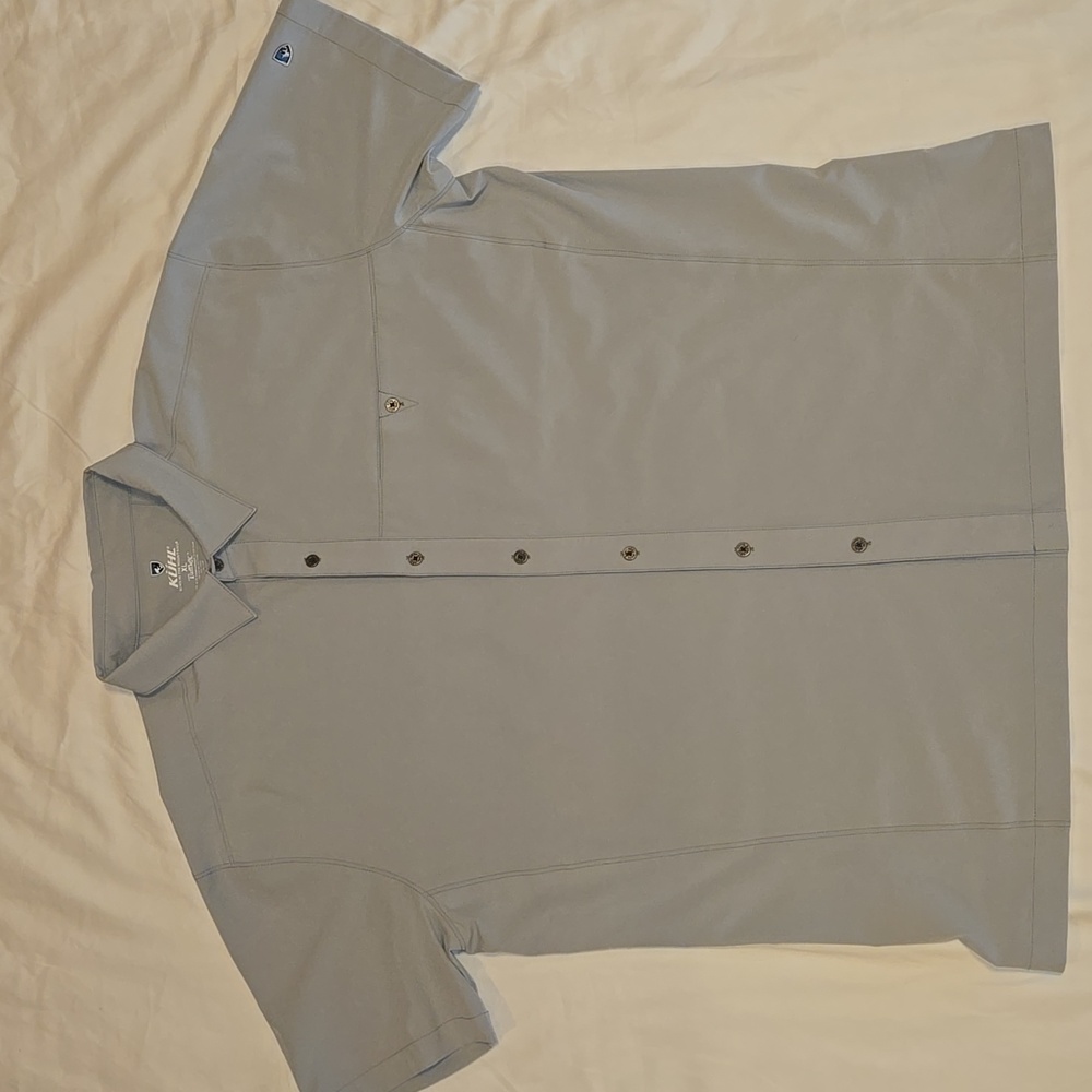 KUHL Light Gray Tufflex Button Down Shirt